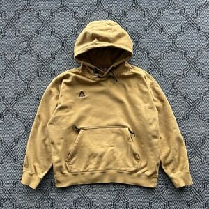 Nike ACG Hoodie Men's Large Wheat Camel Pullover Fleece Outdoors Gorpcore